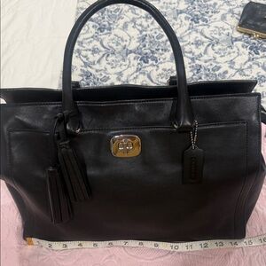 Coach Black Leather Satchel